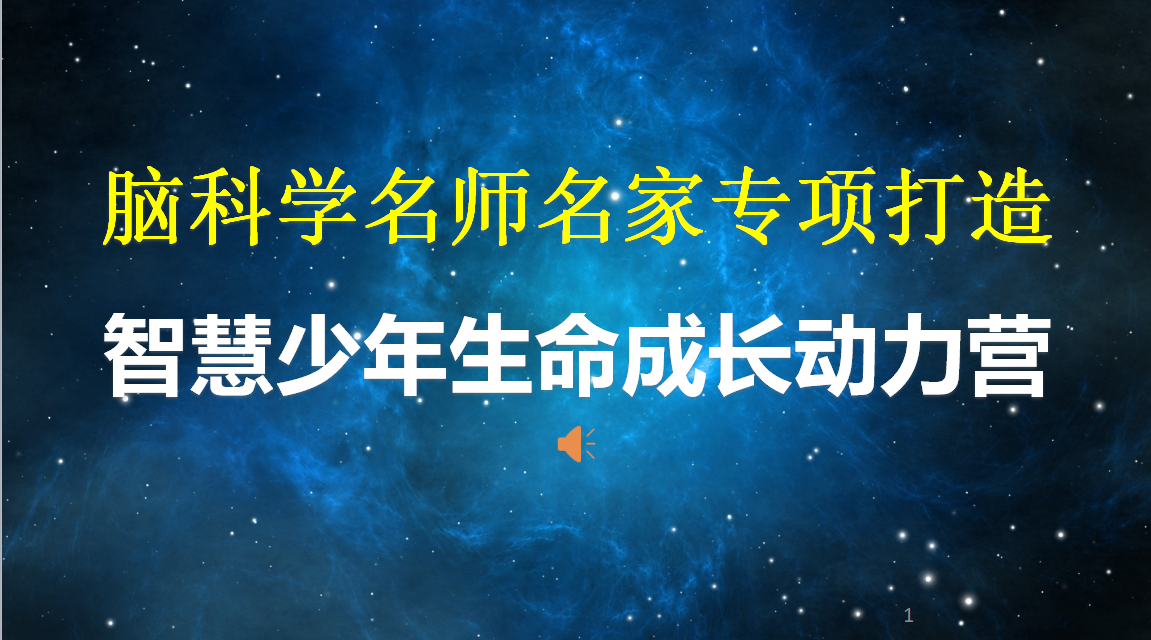 脑科学名师名家专项打造智慧少年生命成长动力营（冬令营）
